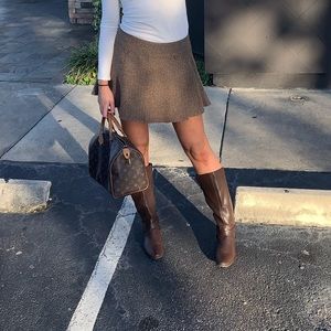 Tweed flair skirt